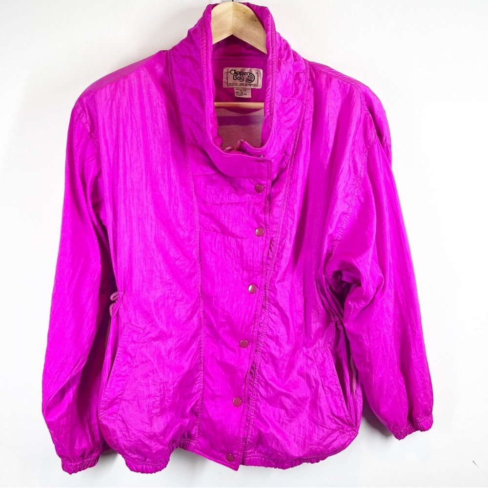 Vintage Bright Pink Windbreaker Jacket Clipper Bay